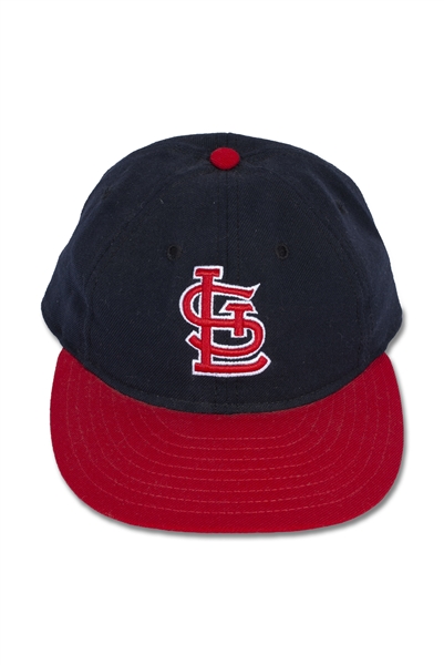 2003 ST. LOUIS CARDINALS GAME USED TBTC HAT ATTRIBUTED TO ALBERT PUJOLS