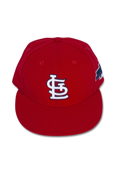 2013 CHRIS CARPENTER ST. LOUIS CARDINALS NLCS GAME ISSUED HAT (MLB COA)