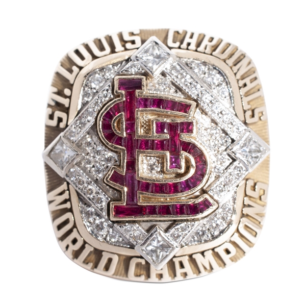 2006 ST. LOUIS CARDINALS WORLD SERIES CHAMPIONSHIP 14K GOLD RING PRESENTED TO MARTY MASON