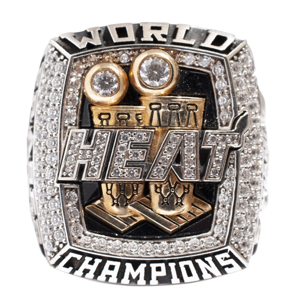 2013 MIAMI HEAT NBA CHAMPIONSHIP 10K GOLD RING PRESENTED TO THOMAS FRASER