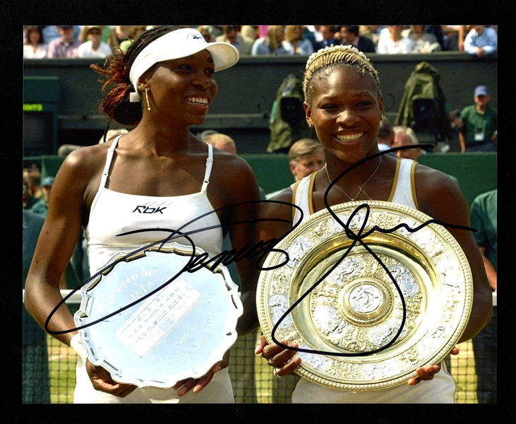 PAIR OF SERENA AND VENUS WILLIAMS SISTERS AUTOGRAPHED 8" X 10" PHOTOGRAPHS (BECKETT COAS)