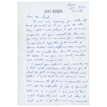 HISTORICALLY SIGNIFICANT JACKIE ROBINSON AUTOGRAPHED LETTER CONTAINING EXTREMELY SENSITIVE HOLOCAUST AND SLAVE TRADE CONTENT (AL TAPPER COLLECTION) - PSA/DNA LOA