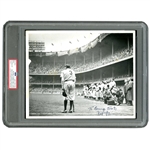 RARE 1948 ORIGINAL PHOTO "THE BABE BOWS OUT" BY NAT FEIN (AL TAPPER COLLECTION) - PSA/DNA TYPE I