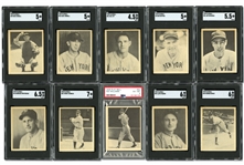 1939 PLAY BALL COMPLETE SET (161) WITH WILLIAMS - PSA EX MT 6, DIMAGGIO - SGC EX+ 5.5 & (8) OTHERS SGC GRADED (AL TAPPER COLLECTION)