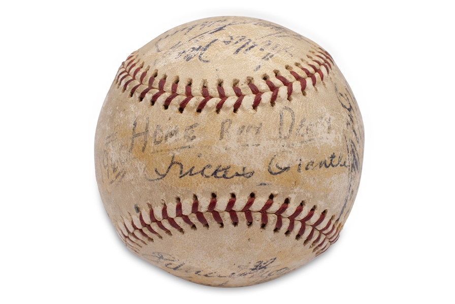 MARK SCOTTS OWN 1960 AUTOGRAPHED "HOME RUN DERBY" BASEBALL - PSA/DNA LOA & LETTER OF PROVENANCE FROM SCOTTS FAMILY (AL TAPPER COLLECTION)