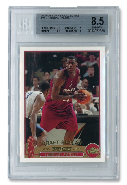 2003 TOPPS COLLECTION #221 LEBRON JAMES - BGS NM-MT+ 8.5