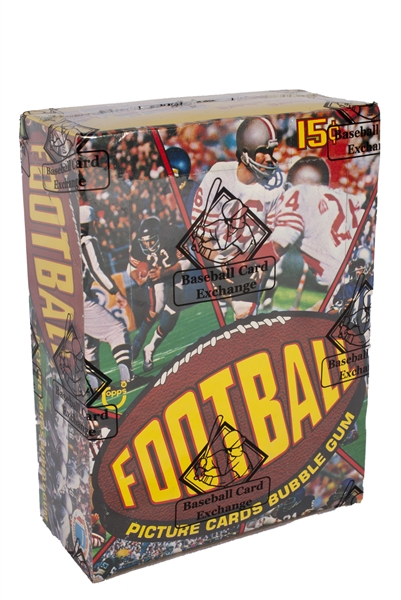 1977 TOPPS FOOTBALL 15 CENT WAX BOX (36) UNOPENED PACKS - ROOKIE YEAR LARGENT, DANNY WHITE, DAVE CASPER, M. HAYNES, W. PAYTON 2ND CARD - BBCE