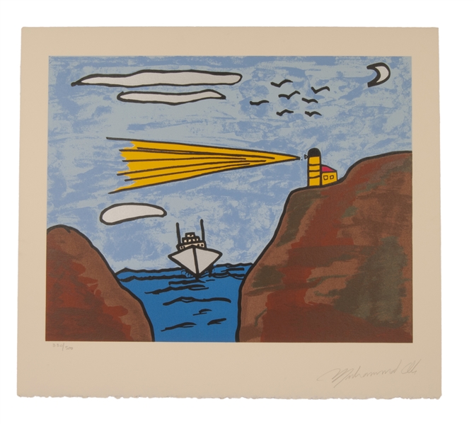 1979 MUHAMMAD ALI LIMITED EDITION (330/500) ARTWORK - GUIDING LIGHT  - BECKETT