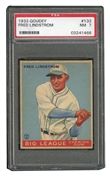1933 GOUDEY #133 FRED LINDSTROM - PSA NM 7