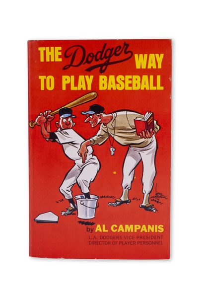 (2) SPECIAL AL CAMPANIS (d. 1998) LOS ANGELES DODGERS AUTOGRAPHED BOOKS - AUTHOR OF (1) 1954 "THE DODGER WAY TO PLAY BASEBALL" (PAPERBACK) & (1) 1980 "PLAY BALL WITH ROGER THE DODGER" - BECKETT COA...