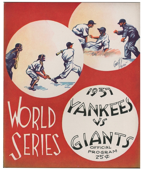 1937 NEW YORK YANKEES VS. NEW YORK GIANTS OFFICIAL WORLD SERIES PROGRAM