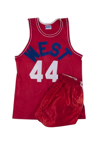 1968 JOHN BEASLEY GAME WORN ABA WEST ALL-STAR UNIFORM W/ SIGNED PHOTOGRAPH FROM THE GAME - FIRST ABA ALL-STAR GAME IN HISTORY! - BEASLEY LOA