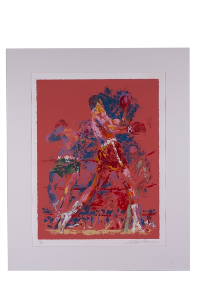 1973 LEROY NEIMAN "THE RED BOXER" LIMITED EDITION (18/250) SERIGRAPH SIGNED BY LEROY NEIMAN