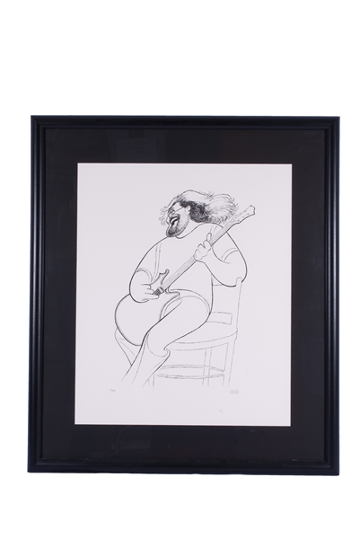 AL HIRSCHFELD HAND SIGNED LIMITED EDITION JERRY GARCIA LITHOGRAPH