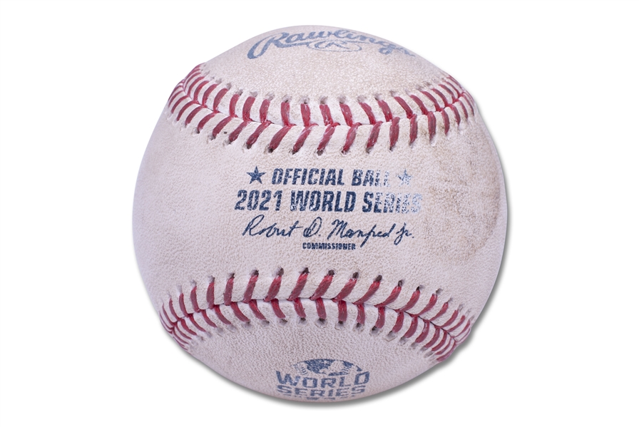 JORGE SOLERS 3-RUN BLAST HOME RUN BASEBALL FROM FINAL GAME OF THE 2021 WORLD SERIES - LETTER OF PROVENANCE