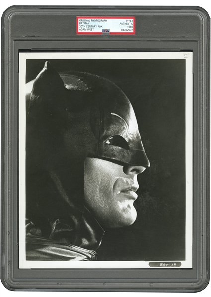 1966 INCREDIBLY SCARCE BATMAN "ROOKIE" ORIGINAL PHOTOGRAPH - THE FINEST & MOST ICONIC BATMAN PHOTO KNOWN - PSA/DNA TYPE 1