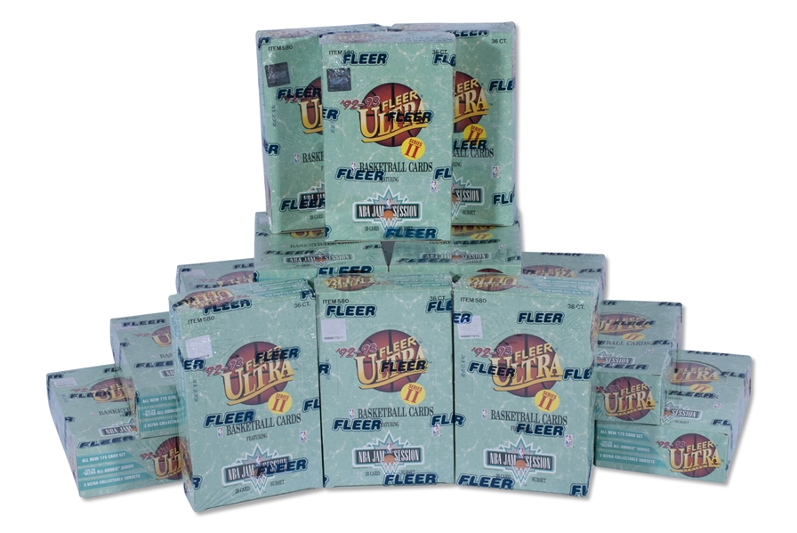 1992-93 FLEER ULTRA BASKETBALL SERIES II FACTORY 20 BOX CASE - EACH BOX INCLUDES (36) PACKS  - (15) CARDS IN EACH PACK - SHAQUILLE ONEAL ROOKIE 