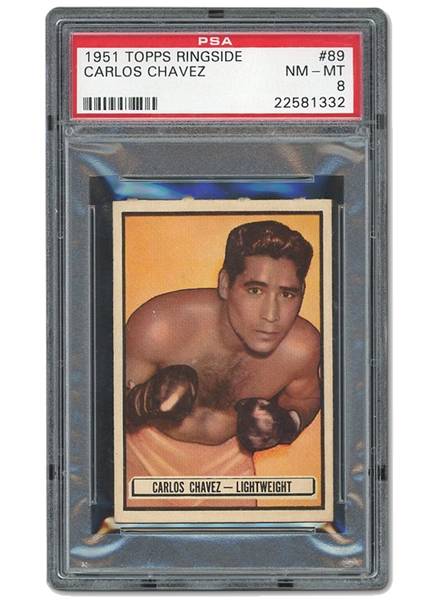 1951 TOPPS RINGSIDE #89 CARLOS CHAVEZ - PSA NM-MT 8 - ONLY TWO GRADED HIGHER!
