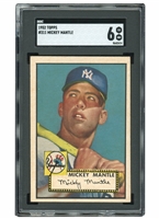 1952 TOPPS #311 MICKEY MANTLE ROOKIE - SGC EX-NM 6