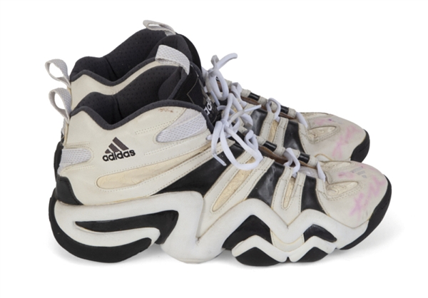 DECEMBER 14, 1997 KOBE BRYANT GAME WORN ADIDAS KB8 SHOES - 30 POINT PERFORMANCE! - NOTARIZED LETTER OF PROVENANCE FROM CONSIGNOR