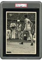 August 4, 1936 Luz Long Berlin Olympics Long Jump Pit Original Photograph by Max Schirner - PSA/DNA Type I (Luz Long Collection)