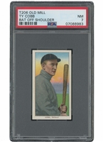 1909-11 T206 Old Mill Ty Cobb (Bat Off Shoulder) - PSA NM 7 (Pop Two, Only Three Higher)