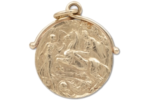 Only Known 1908 London Summer Olympics 18K Gold Winners Medal for Golf (Refused Admirably by Defending Champ George Lyon) - Last One Issued Before Golfs 100+ Year Absence at Olympics!