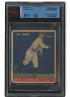 1933 Goudey #103 Earle Combs Autographed - BVG & JSA Authentic