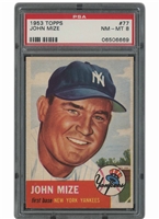 1953 Topps #77 John Mize - PSA NM-MT 8