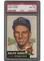1953 Topps #191 Ralph Kiner - PSA NM-MT 8