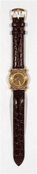 Billy Pierces 1953 Gold Look Magazine "All Star Team" 14K Presentational Watch Incl. Original Magazine