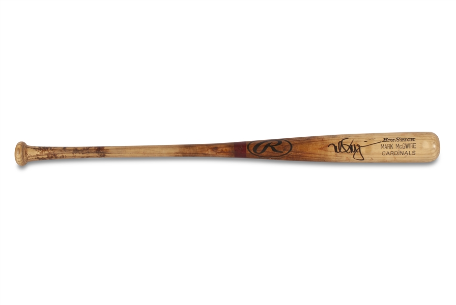 1998 Mark McGwire Autographed Rawlings Professional Model Mac 25 Game Bat Used During His Record 70 Home Run Season! - PSA/DNA GU 9.5, Beckett LOA & LaRussa Provenance