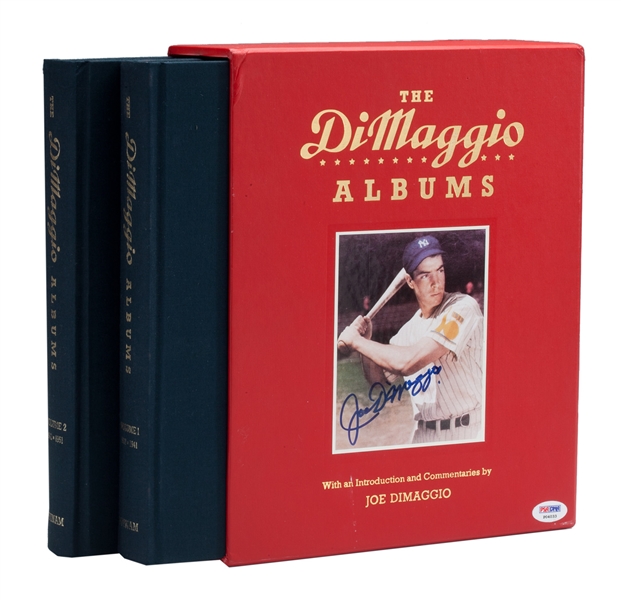 Joe DiMaggio "The DiMaggio Albums" Signed Case With Unsigned Books Dated 1932-1941 And 1942-1951