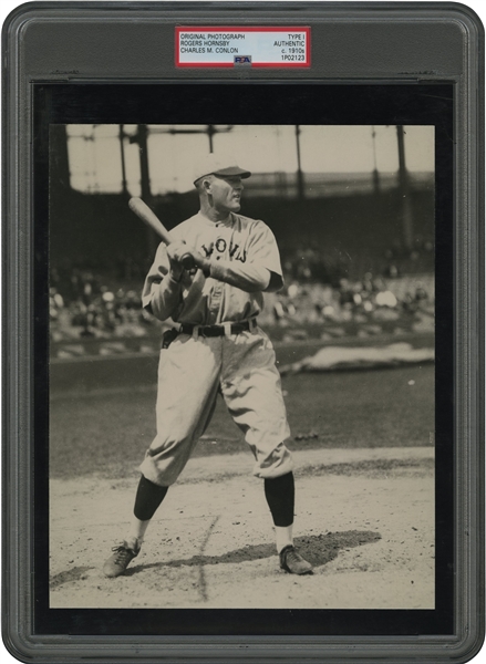 1910s Rogers Hornsby Original Photograph by Charles Conlon - PSA/DNA Type 1