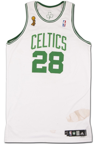 2008 Sam Cassell Boston Celtics NBA Finals Game Worn Home Jersey Unwashed & Photomatched to Game 2 and Game 6 Clincher - LOAs from MeiGray & Cassell