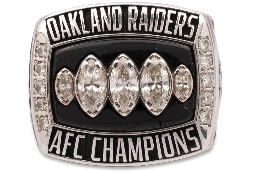 2002 Oakland Raiders AFC Championship 14K Gold Players Ring (Clarence Love)