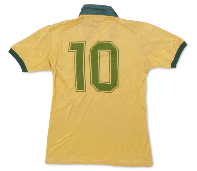 1986 Zico Brazil National Team FIFA World Cup (Mexico) Match Worn #10 Jersey with Multiple Team Repairs! - LOAs from MEARS & Brazil Staff Member