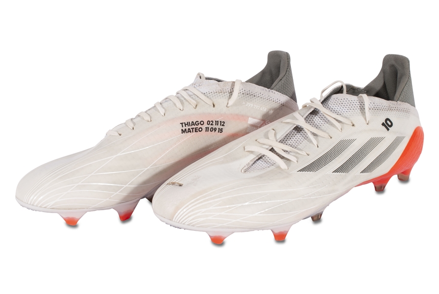 12/7/2021 Lionel Messi Paris Saint-Germain UEFA Champions League Match Worn Adidas Boots Photomatched to 2-Goal Game! - Resolution LOA