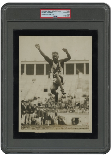 1924 DeHart Hubbard (USA Track & Field Star) Original Photograph - First African American to Win an Olympic Gold Medal (PSA/DNA Type 1)