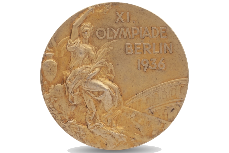 1936 Berlin Summer Olympics 1st Place Winners Gold Medal Awarded to Swedens Legendary Greco-Roman Wrestler Ivar Johansson