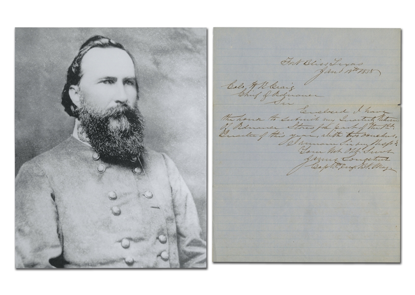 1858 James Longstreet Autographed Letter - Beckett LOA
