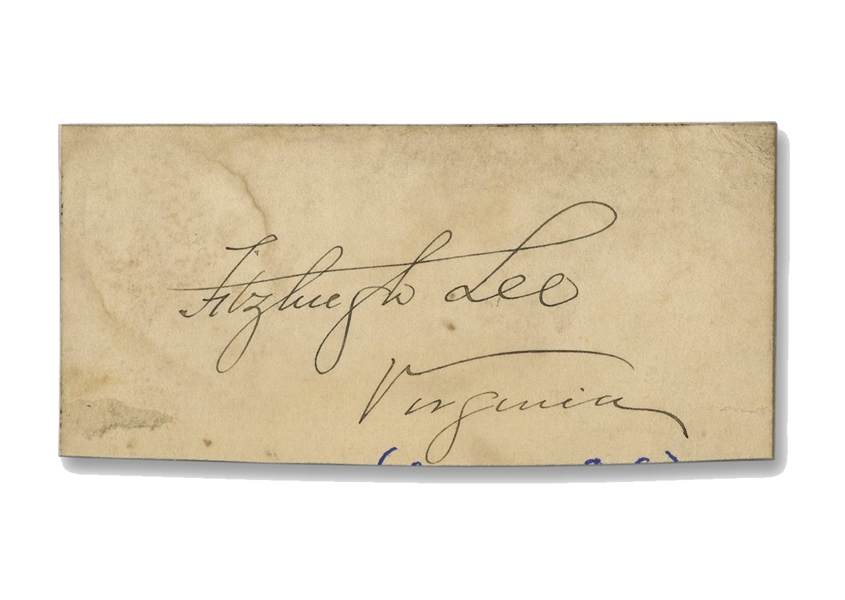 1865 General Fitzhugh Lee Autographed Cut - Beckett LOA