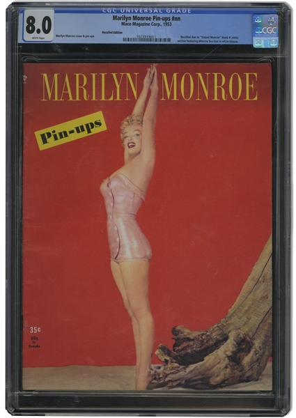 1953 Marilyn Monroe Pin-ups "Recalled Edition" - CGC 8.0 (Only Two Graded Higher)