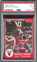 1984-85 Star Co. Basketball #101 Michael Jordan XRC (His True Rookie Card) - PSA EX 5