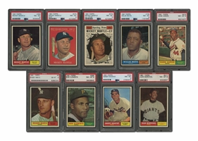 1961 Topps Baseball PSA Graded Complete Master Set (596) Ranked #13 on PSA Registry with 8.07 Set Rating -- Only One Common Graded Below PSA NM-MT 8