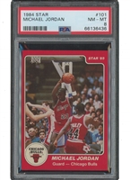 1984-85 Star Co. Basketball #101 Michael Jordan XRC (True Rookie) – PSA NM-MT 8 (Only Five Higher!)