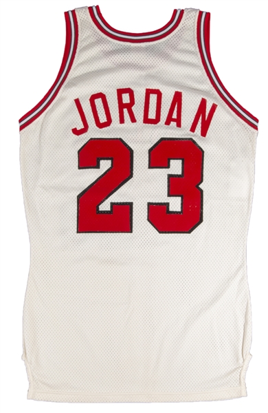 1984-85 Michael Jordan Rookie Chicago Bulls Game Worn Home Jersey – MEARS A10, Sports Investors LOA