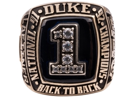 Christian Laettners 1992 Duke Blue Devils (Back-to-Back) NCAA Champions 10K Gold Ring with Original Presentational Case – Laettner Collection