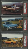 1972 Rose & Bench Lincoln-Mercury Postcards Complete Set of (9) Cards – All but Two PSA NM 7 or Higher