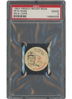 1963 French Bauer Reds Milk Caps Pete Rose – PSA GD 2